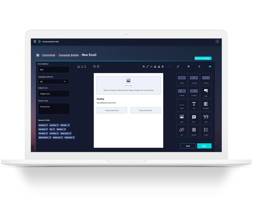 Image of Communications Hub Dashboard